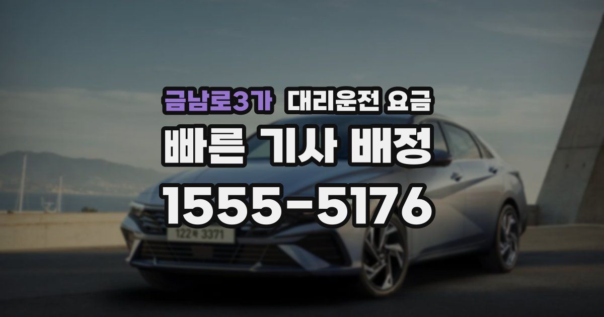 금남로3가 대리운전 가격