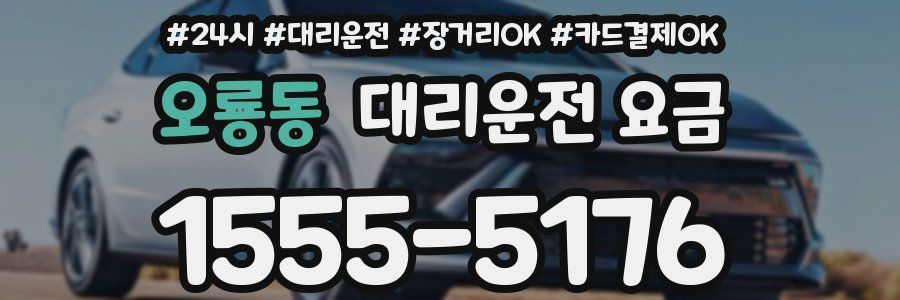 오룡동 대리운전 요금