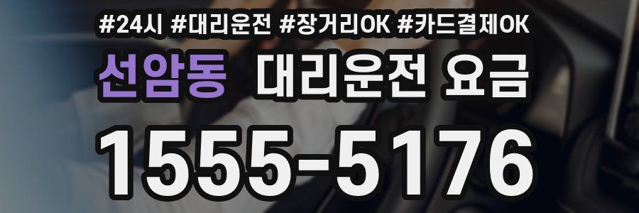 선암동 대리운전 요금