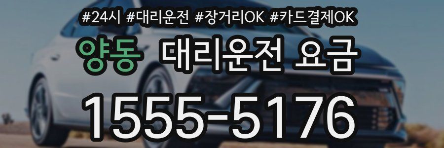 양동 대리운전 요금