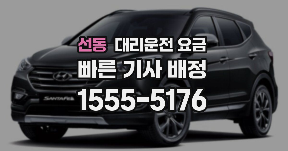 선동 대리운전 가격