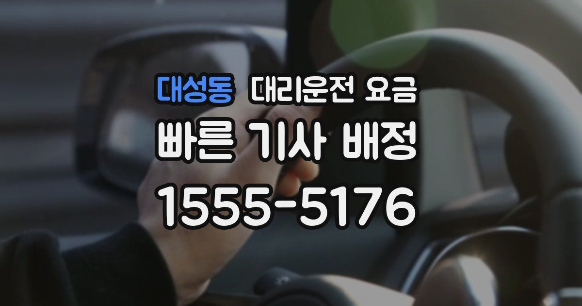 대성동 대리운전 가격