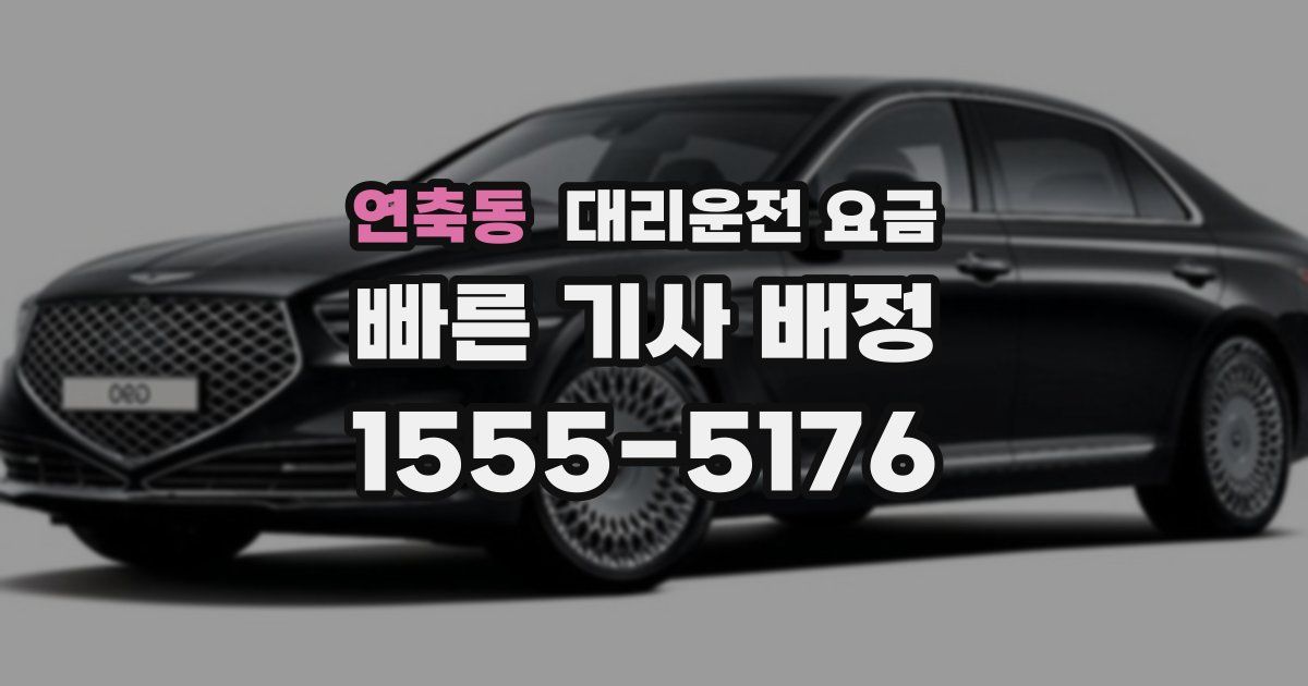 연축동 대리운전 가격