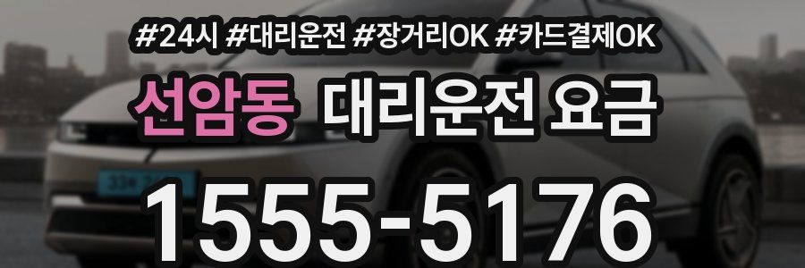 선암동 대리운전 요금