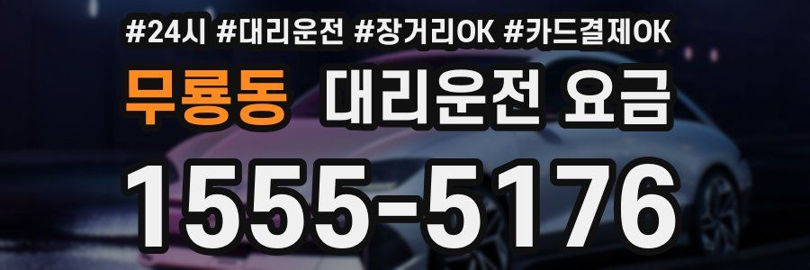 무룡동 대리운전 요금