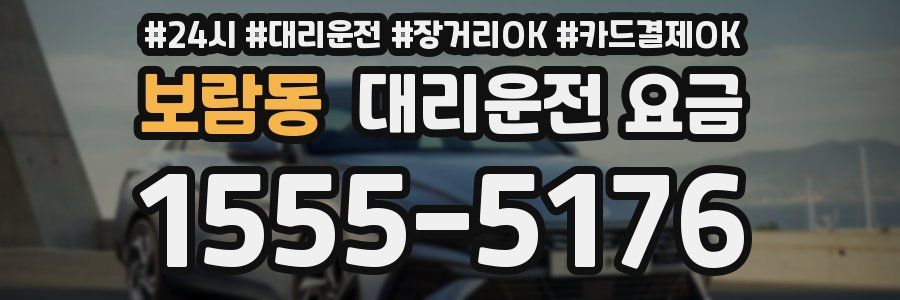 보람동 대리운전 요금