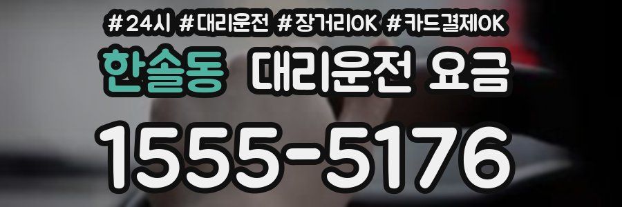 한솔동 대리운전 요금