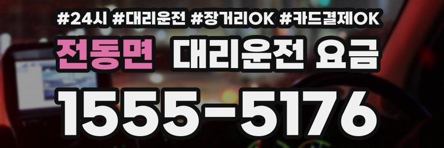 전동면 대리운전 요금