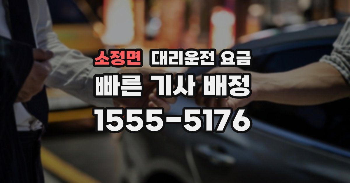 소정면 대리운전 가격