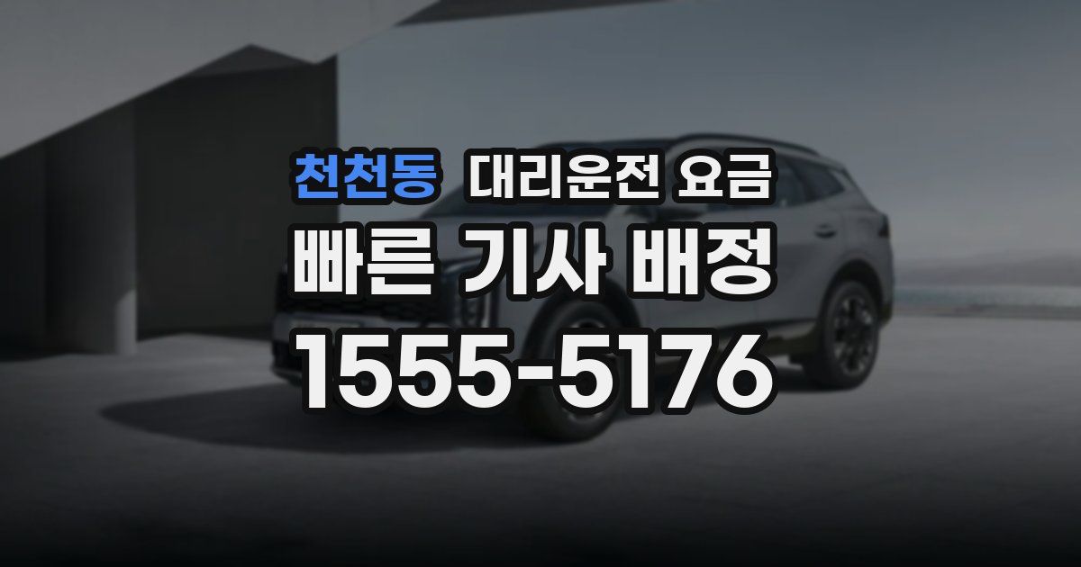 천천동 대리운전 가격