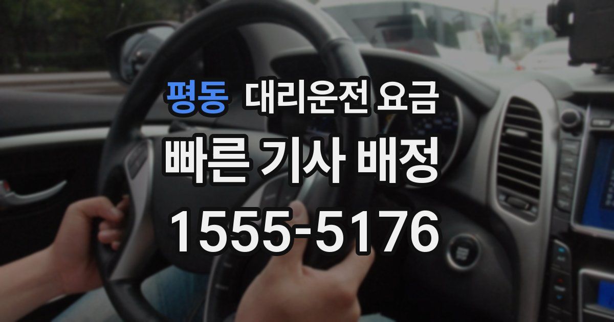 평동 대리운전 가격