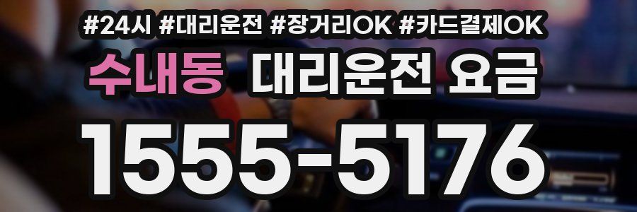 수내동 대리운전 요금