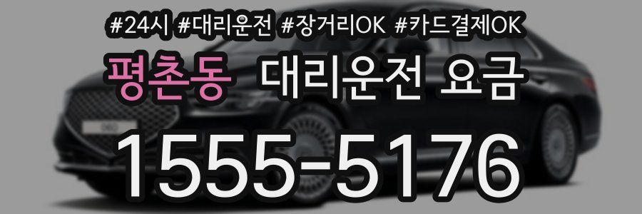 평촌동 대리운전 요금