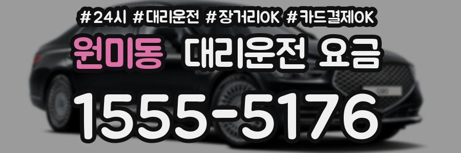 원미동 대리운전 요금