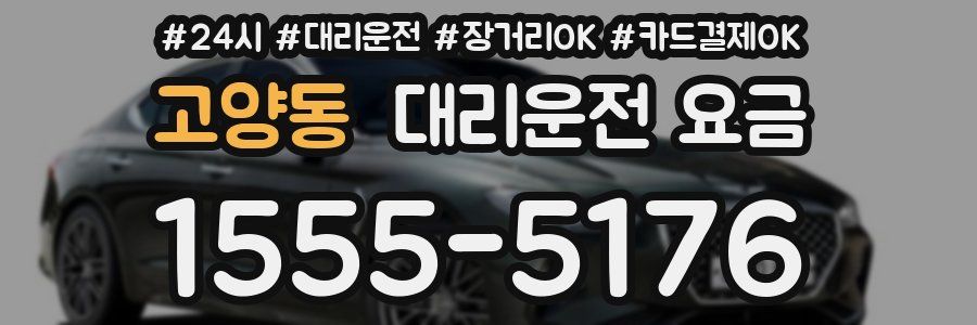 고양동 대리운전 요금