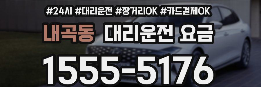 내곡동 대리운전 요금