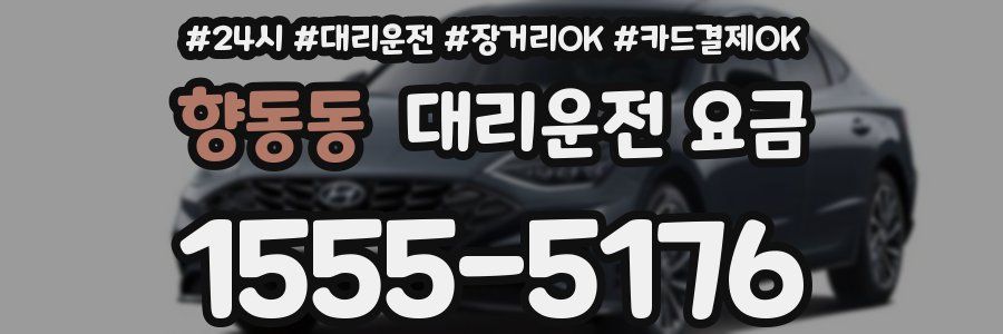 향동동 대리운전 요금