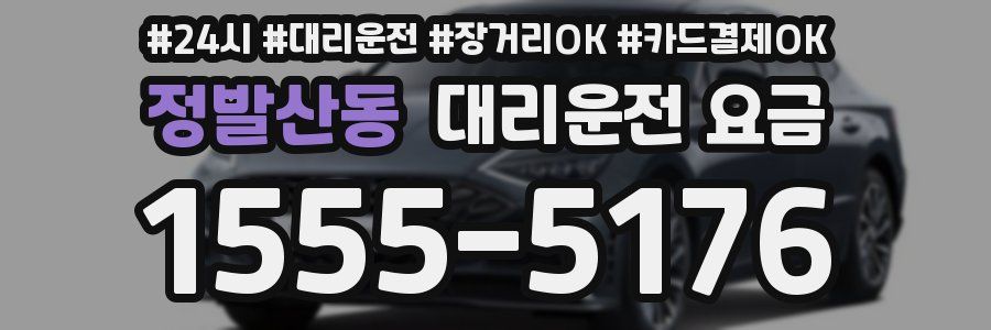 정발산동 대리운전 요금
