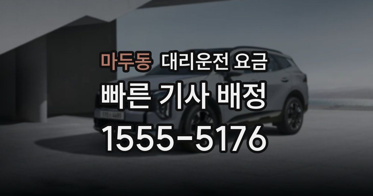 마두동 대리운전 가격