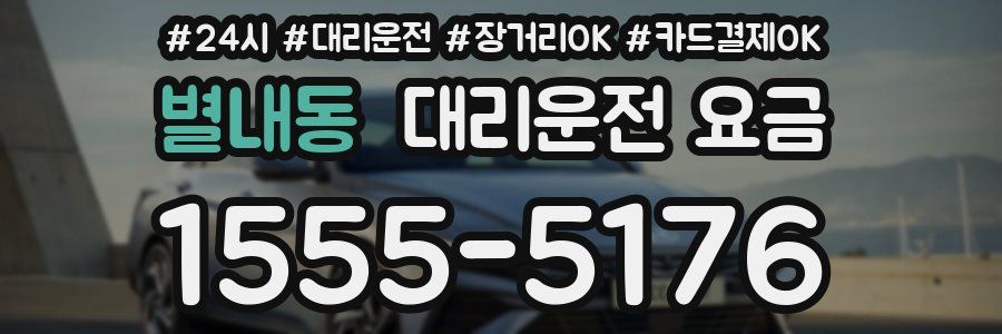 별내동 대리운전 요금