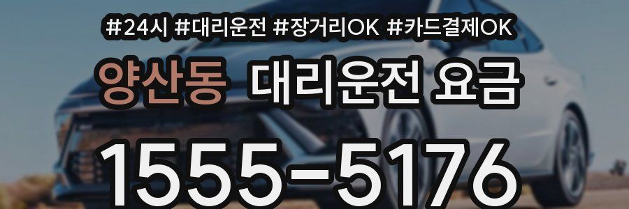 양산동 대리운전 요금