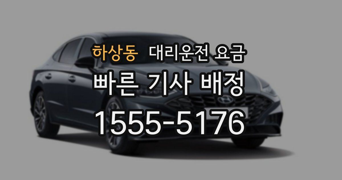 하상동 대리운전 가격