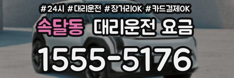 속달동 대리운전 요금