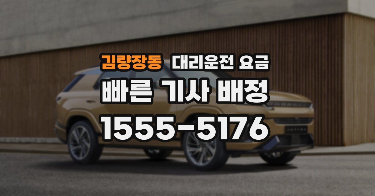 김량장동 대리운전 가격