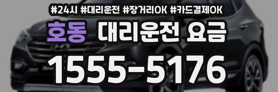 호동 대리운전 요금
