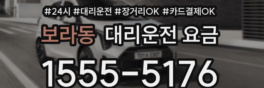 보라동 대리운전 요금