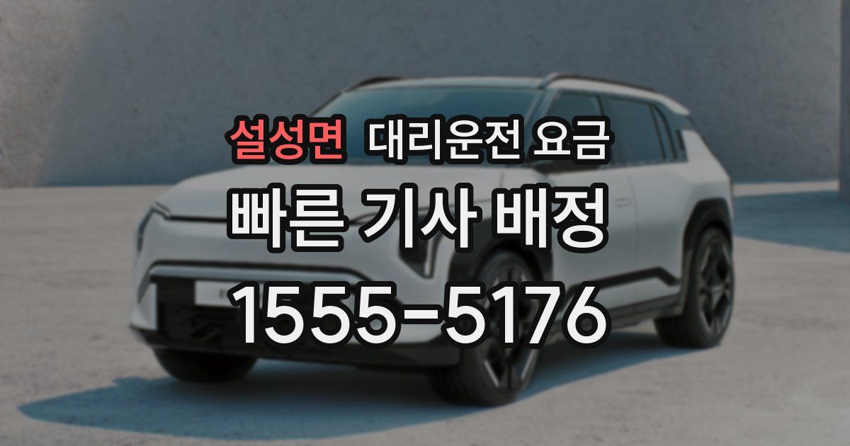 설성면 대리운전 가격