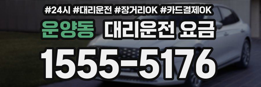 운양동 대리운전 요금