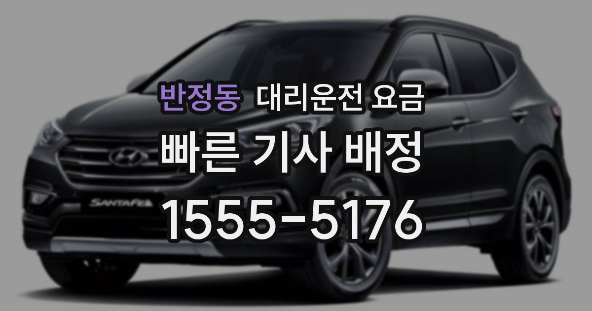 반정동 대리운전 가격