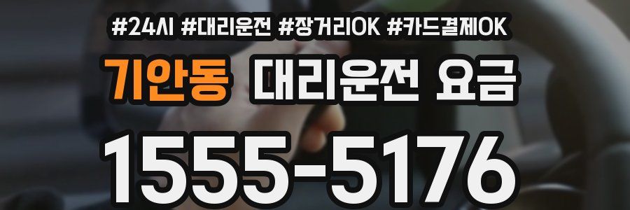 기안동 대리운전 요금