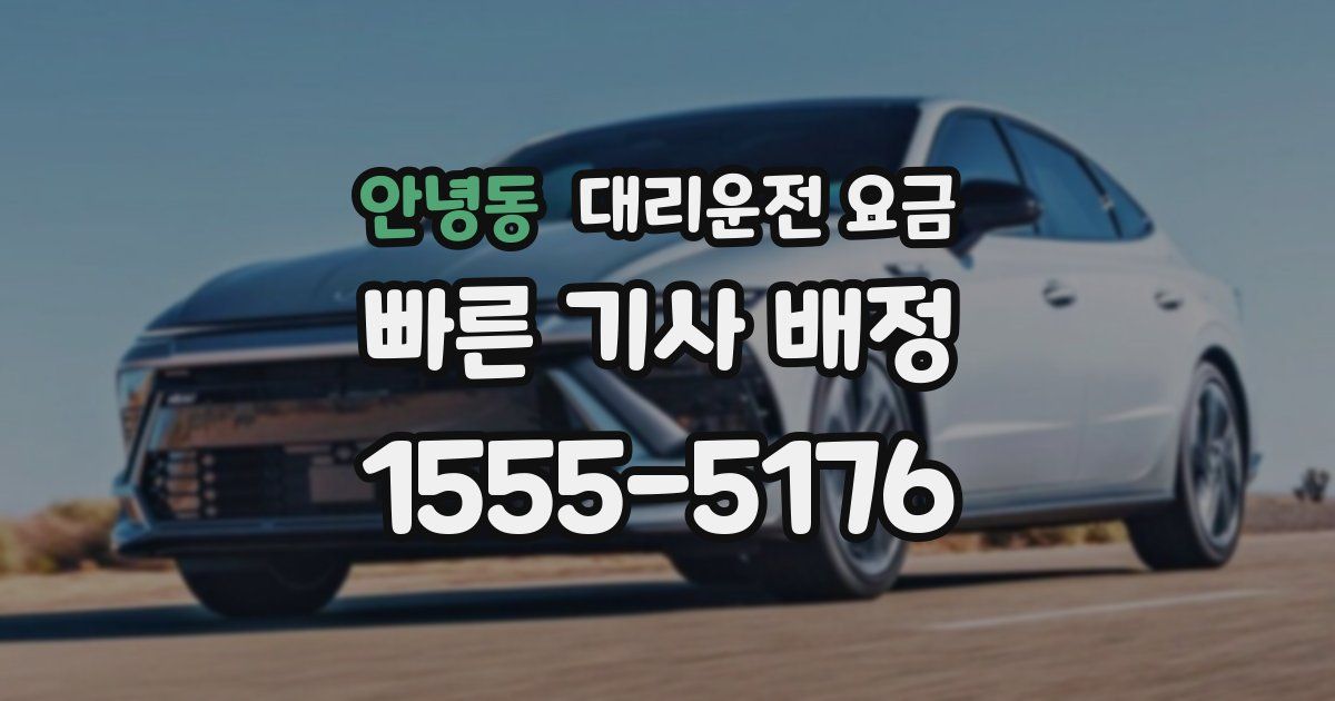 안녕동 대리운전 가격