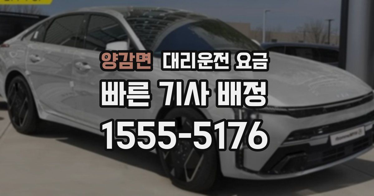 양감면 대리운전 가격