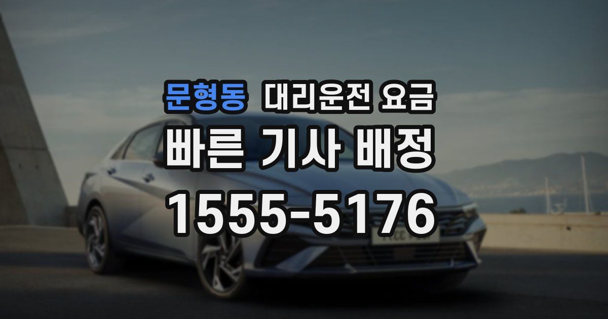 문형동 대리운전 가격