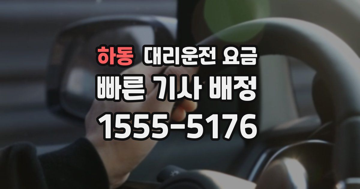 하동 대리운전 가격