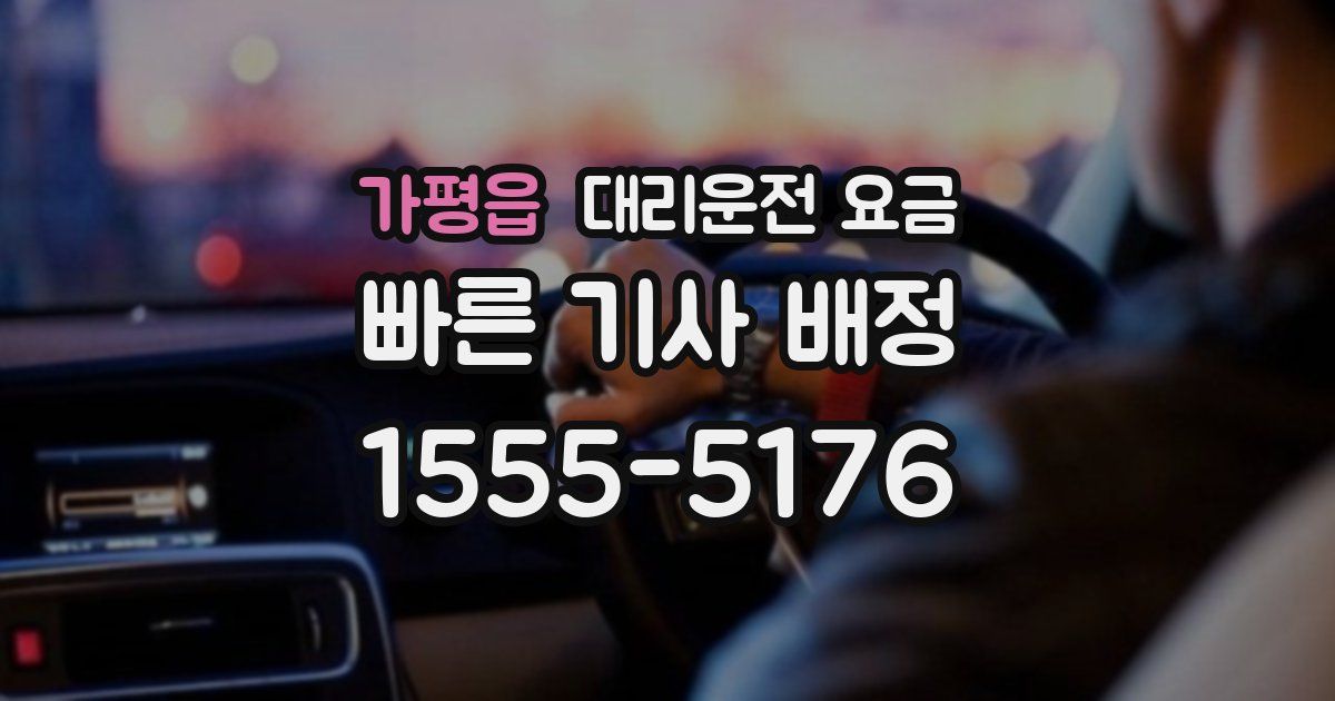 가평읍 대리운전 가격