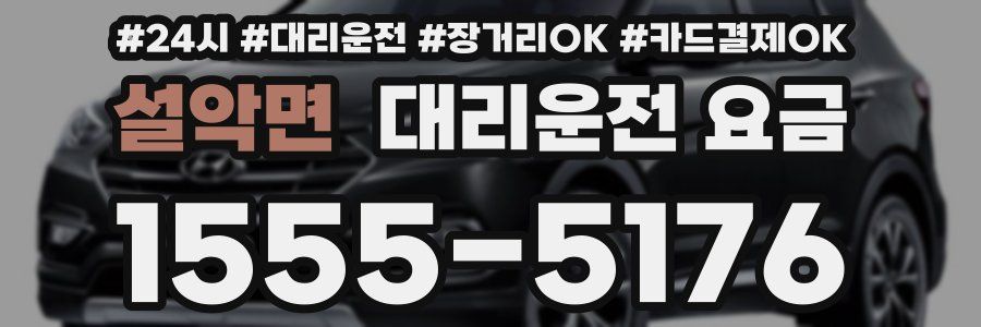 설악면 대리운전 요금