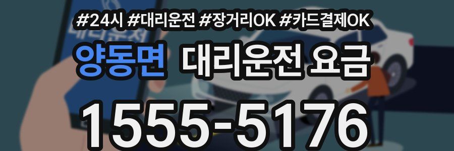 양동면 대리운전 요금