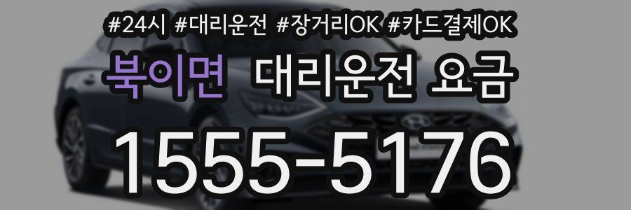 북이면 대리운전 요금