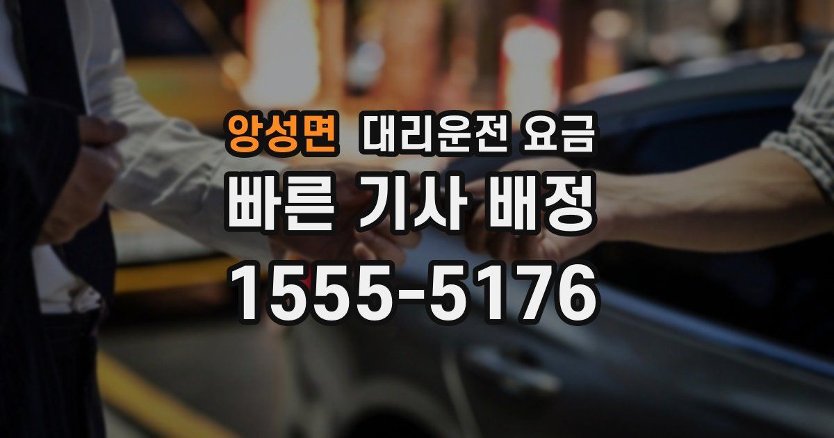 앙성면 대리운전 가격