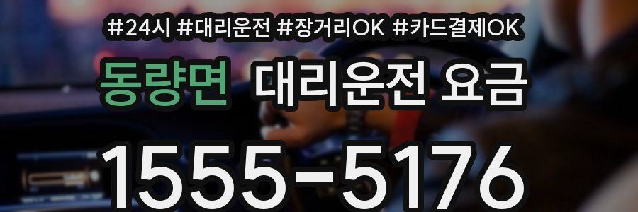 동량면 대리운전 요금