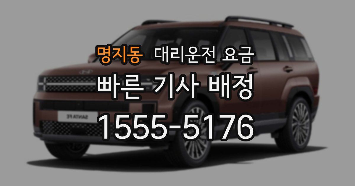 명지동 대리운전 가격