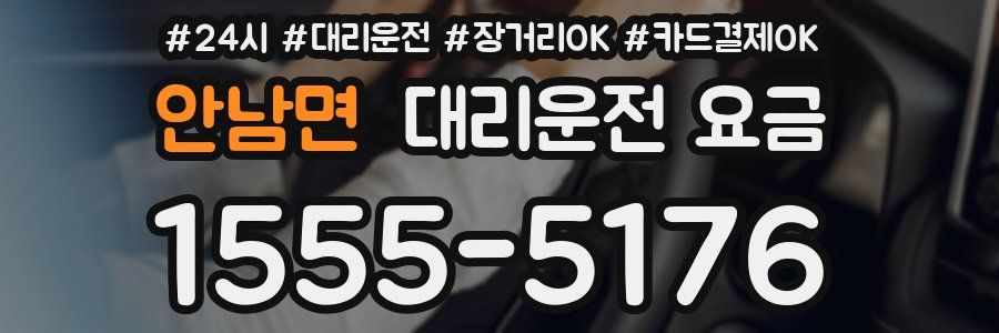 안남면 대리운전 요금