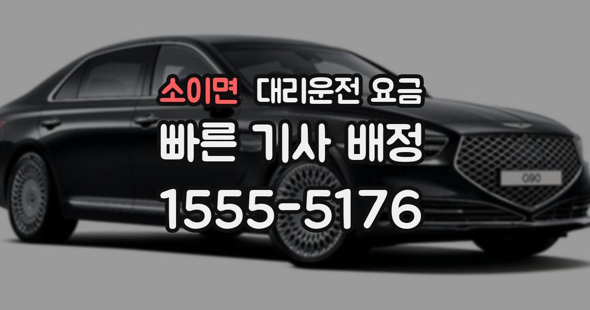 소이면 대리운전 가격