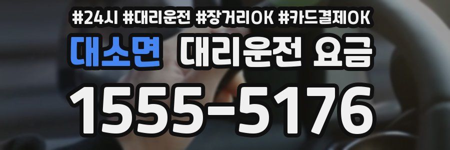 대소면 대리운전 요금