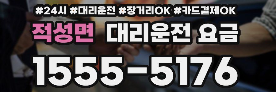 적성면 대리운전 요금