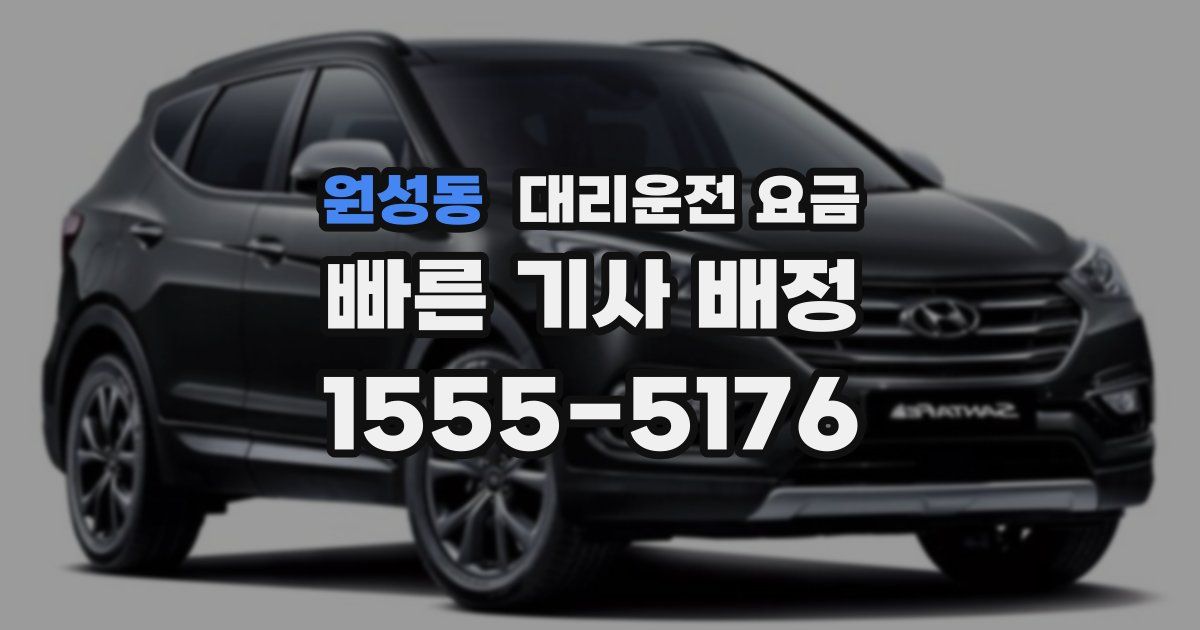 원성동 대리운전 가격